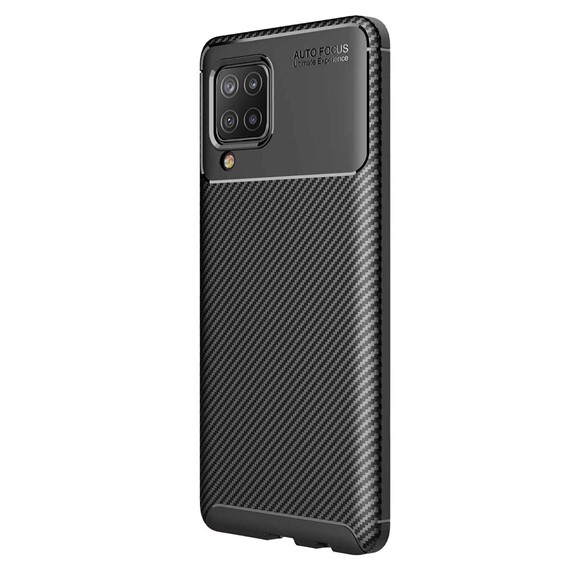 CaseUp Samsung Galaxy M12 Kılıf Fiber Design Siyah 2